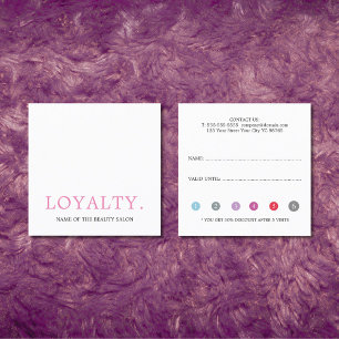 Moderner Cooler Salon Frische Farbenfrohe Schönhe Treuekarte