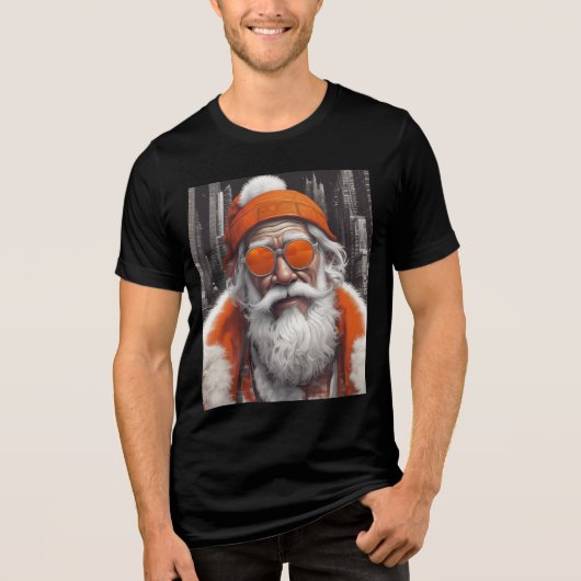 Moderner Cooler Santa Claus T - Shirt | Hoodie (Vorderseite)