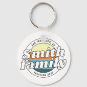 Moderner Cooler, schlichter Familienurlaub Schlüsselanhänger (Vorderseite)