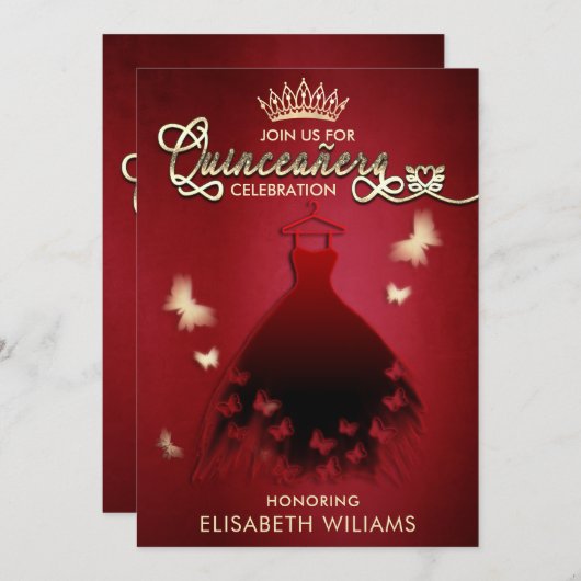 Moderner cooler Schmetterlingsschmetterling Quince Einladung (Vorne/Hinten)