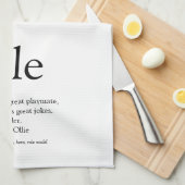 Moderner Cooler Schwarz-Weiß-Spaß Geschirrtuch (Viertel Falte)