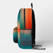 Moderner Cooler Sonnenuntergang Aquamariner grüner Bedruckter Rucksack (Rechts)