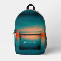 Moderner Cooler Sonnenuntergang Aquamariner grüner