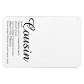 Moderner Cooler Spaß - Bester Cousin je Definition Magnet (Horizontal)