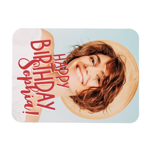 Moderner Cooler Spaß Kundenspezifisches Foto Gebur Magnet (Horizontal)