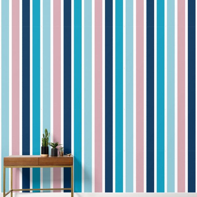 Moderner Cooler Tonstreifen Tapete (Korridor)