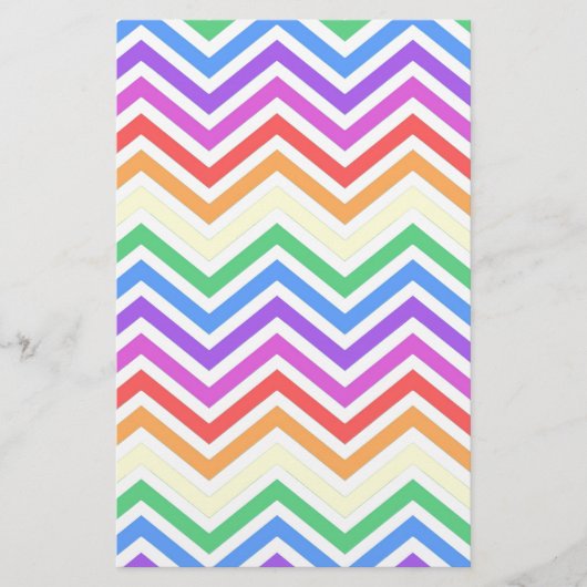 Moderner, cooler, trendiger, farbenfroher Regenbog Briefpapier (Vorderseite)