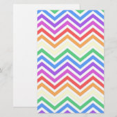 Moderner, cooler, trendiger, farbenfroher Regenbog Briefpapier (Vorne/Hinten)