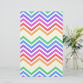 Moderner, cooler, trendiger, farbenfroher Regenbog Briefpapier (Stehend Vorderseite)