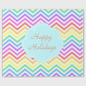 Moderner, cooler, trendiger, farbenfroher Regenbog Geschenkpapier (Flach)