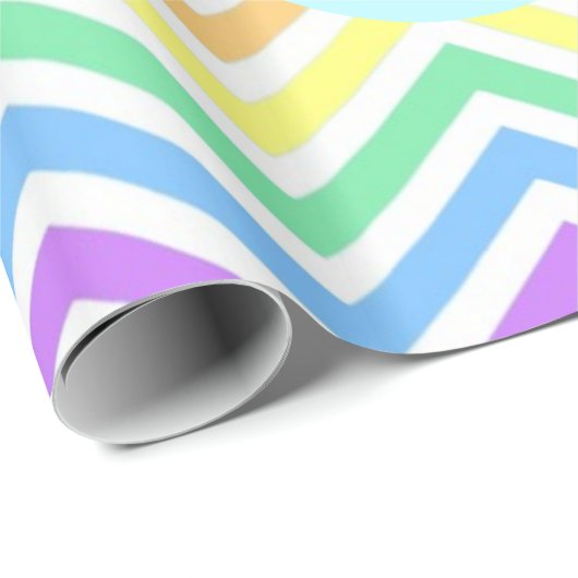 Moderner, cooler, trendiger, farbenfroher Regenbog Geschenkpapier (Rolleneckpunkt)