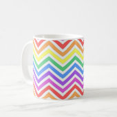Moderner, cooler, trendiger, farbenfroher Regenbog Kaffeetasse (Vorderseite Links)