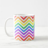 Moderner, cooler, trendiger, farbenfroher Regenbog Kaffeetasse (Links)