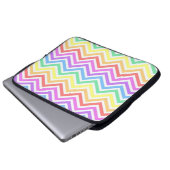 Moderner, cooler, trendiger, farbenfroher Regenbog Laptopschutzhülle (Vorne Knopf)