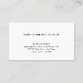 Moderner Cooler und Schwarz-weißer Friseur Visitenkarte (Rückseite)