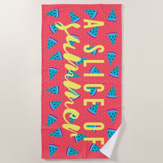 Moderner Cooler Wassermelone Sommer Strandtuch (Vorderseite)