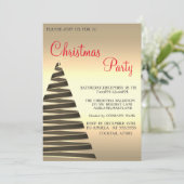 Moderner, Cooler Weihnachtsbaum Einladung (Stehend Vorderseite)