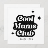 Moderner Cooler Zimmerclub Retro Vintag Groovy Einladung (Vorne/Hinten)