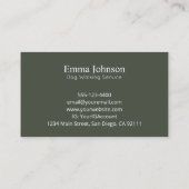 Moderner Corgi Logo Hund Walking Visitenkarte (Rückseite)