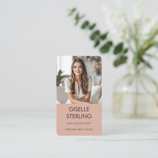 Moderner Corporate Real Anwesen Agent Visitenkarte (Stehend Vorderseite)