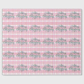 Moderner Cotten Candy Weihnachten Karierter Urlaub Geschenkpapier (Flach)