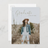 Moderner Country Chic Editable Foto Abschluss Ankündigungspostkarte (Vorne/Hinten)
