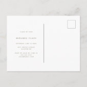 Moderner Country Chic Editable Foto Abschluss Ankündigungspostkarte (Rückseite)