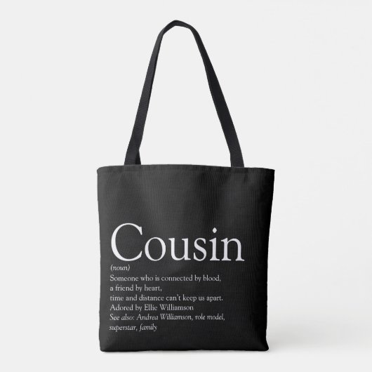 Moderner Cousin für Schwarz und Weiß Tasche (Rückseite)