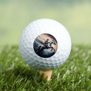 Moderner Cowboy auf Pferd Golfball