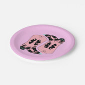 Moderner Cowgirl Western Boots Bauer Ranch Cowboy Pappteller (Schrägansicht)