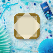 Moderner Creme- und Goldplatz Pappteller (Party)