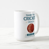Moderner Cricket-Team-Spieler-Trainer Kaffeetasse (VorderseiteRechts)