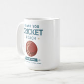 Moderner Cricket-Team-Spieler-Trainer Kaffeetasse (Vorderseite Links)