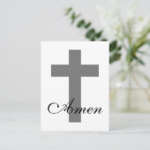 moderner CROSS + AMEN | Postkarte (Stehend Vorderseite)