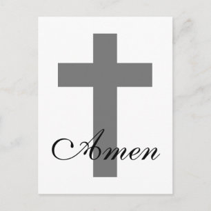 moderner CROSS + AMEN   Postkarte