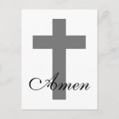moderner CROSS + AMEN | Postkarte (Vorderseite)