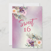 Moderner Cupcake mädchenhafte Wasserfarbe boho flo Einladung (Rückseite)