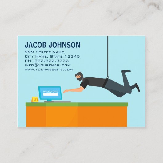 Moderner Cybersicherheitsanalyst Visitenkarte (Rückseite)