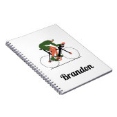 Moderner Cycling Illustration Cyclist Individuelle Notizblock (Rechte Seite)