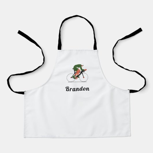 Moderner Cycling Illustration Cyclist Individuelle Schürze (Vorderseite)