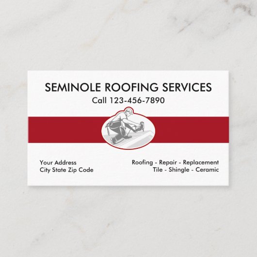Moderner Dachservice Visitenkarte (Vorderseite)
