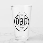 Moderner Dad mit einfachen Kindernamen etabliert Glas (Vorderseite)
