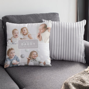 Moderner Daddy 4 Foto Grau Kissen