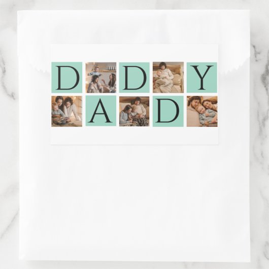 Moderner Daddy Foto Collage Sticker - Custom 5 Fot (Tasche)