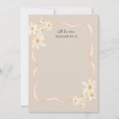 Moderner Daisy Floral Brown Name Mitteilungskarte (Vorderseite)