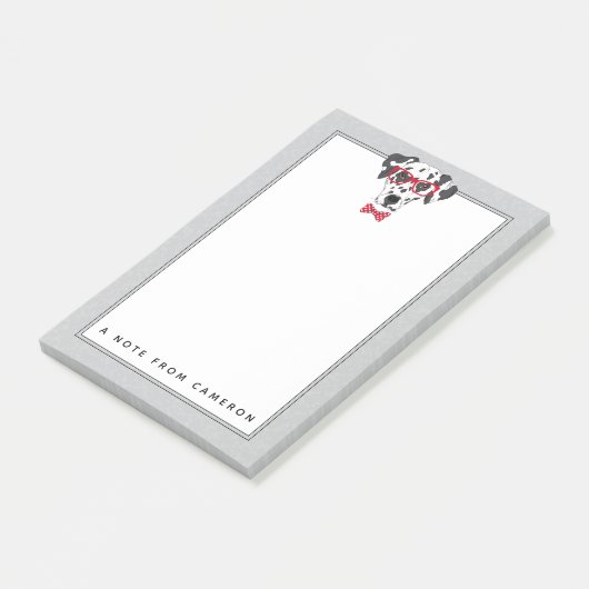 Moderner Dalmatiner | addieren Ihren Namen Post-it Klebezettel (angewinkelt)