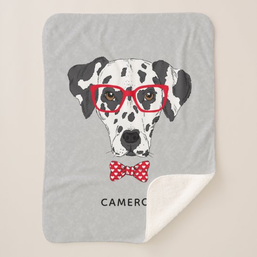 Moderner Dalmatiner | addieren Ihren Namen Sherpadecke (Vorderseite)