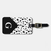 Moderner Dalmatiner-Druck u. Anfangsbuchstabe Gepäckanhänger (Vorderseite horizontal)