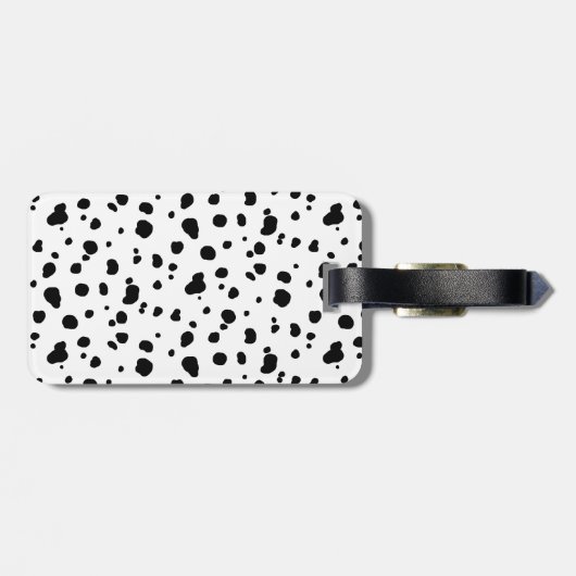 Moderner Dalmatiner-Druck u. Anfangsbuchstabe Gepäckanhänger (Rückseite horizontal)