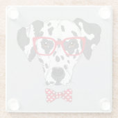 Moderner Dalmatiner Glasuntersetzer (Rückseite)